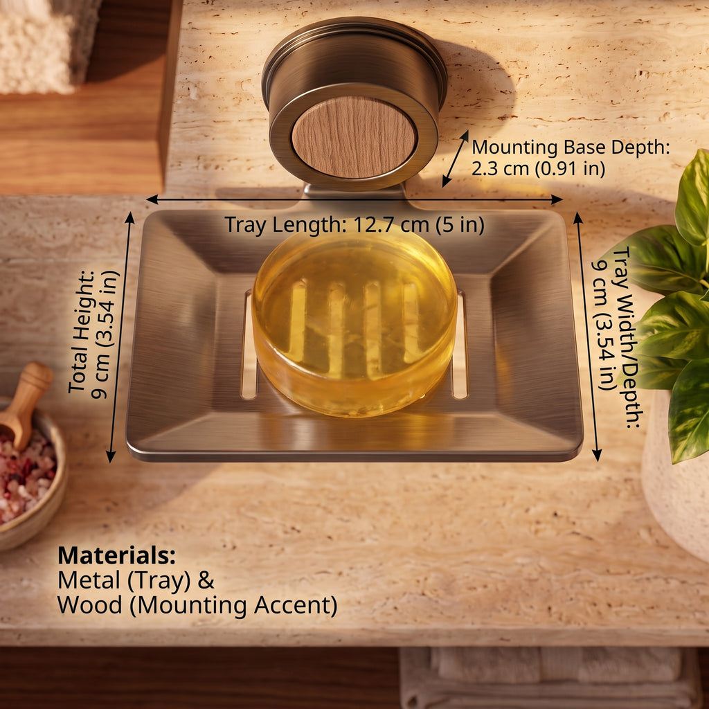 Modern Wood & Metal Wall-Mounted Soap Dish 🧼✨