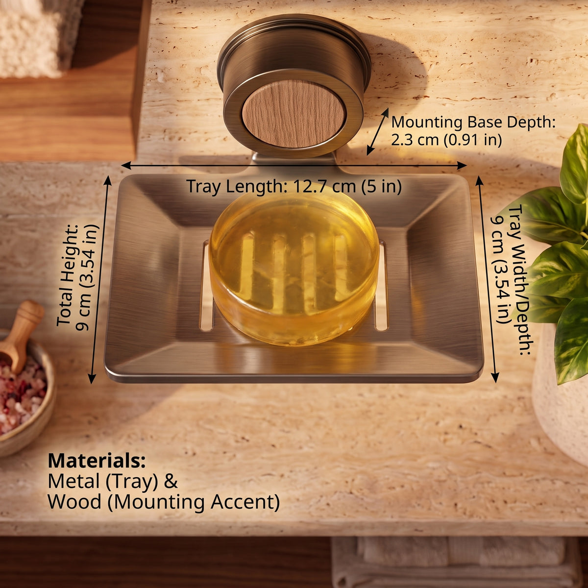 Modern Wood & Metal Wall-Mounted Soap Dish 🧼✨